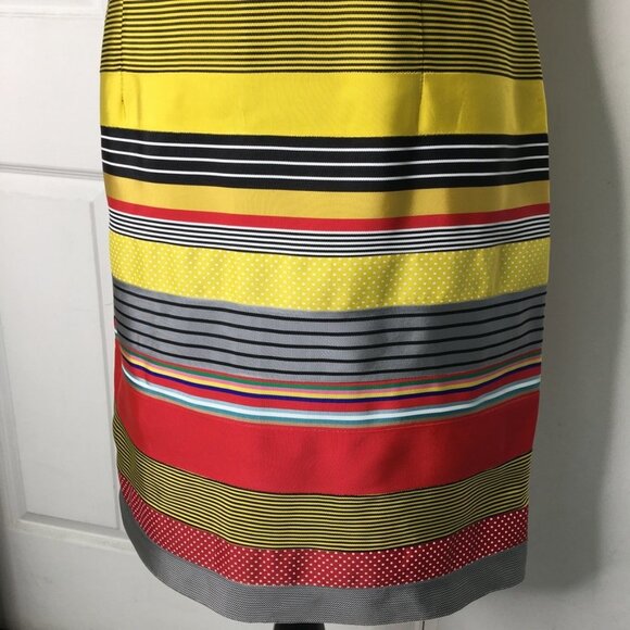 J. McLaughlin Strapless Striped Multicolor Dress 4 - Picture 4 of 11